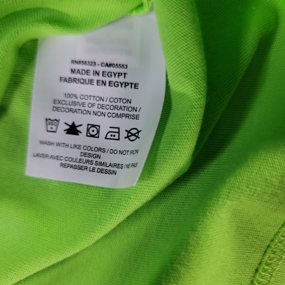 Nike Men's Just Do It T Shirt Size Large Lime Green Blue Yellow Orange New w/Tag - Picture 5 of 8